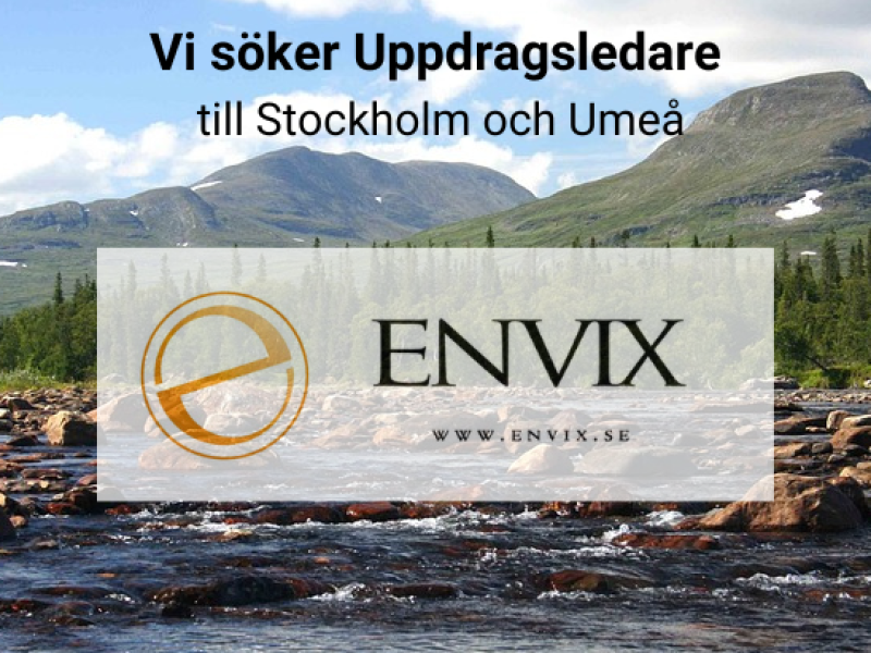 Envix Nord söker uppdragsledare till våra team i Stockholm och Umeå. Som uppdragsledare hos oss kommer du att arbeta med projektledning inom bygg och anläggning, med fokus på hållbara lösningar för framtiden.